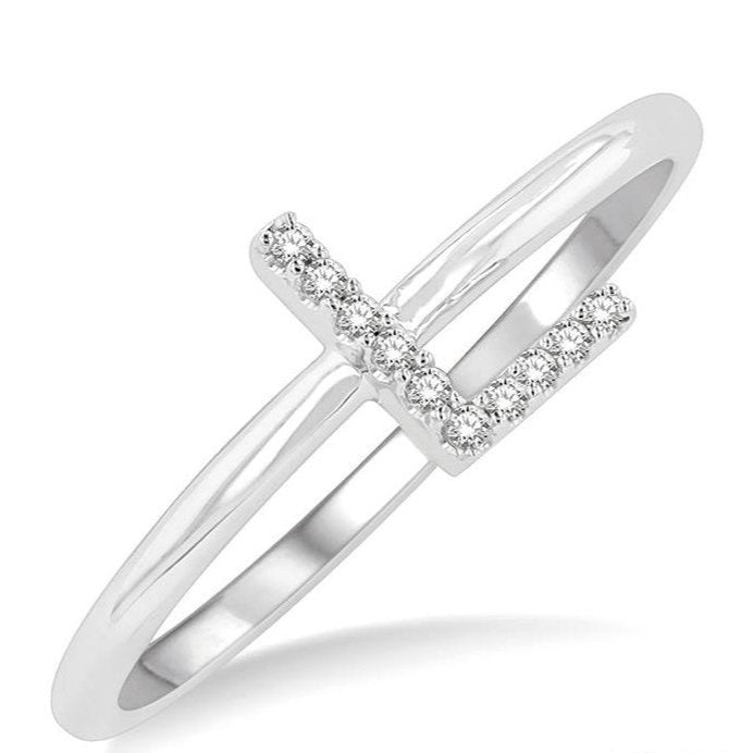 Parkplace Jewelers Block 'L' Initial Diamond Ring 365D9PPTSWG-L