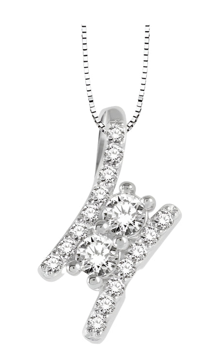 Parkplace Jewelers 2 Stone Diamond Pendant 661L1PPFHPDWG