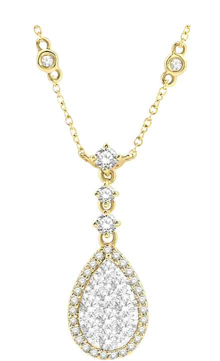 Parkplace Jewelers Pear Shape Halo Lovebright Diamond Necklace 99421PPFVNKYW