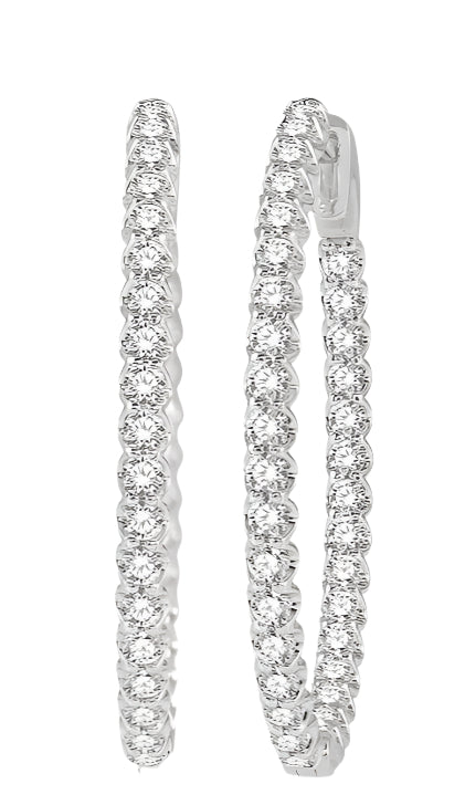Parkplace Jewelers Inside-Out Diamond Oval Hoop Earrings 624B0PPFGERWG-2.00