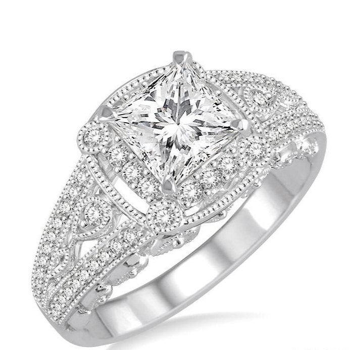 Parkplace Jewelers Princess Shape Diamond Engagement Ring 266D2PPFHWG-LE
