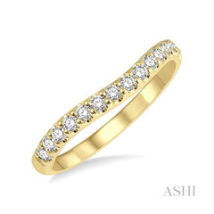ASHI Curved Diamond Wedding Band 30345PPFGYG