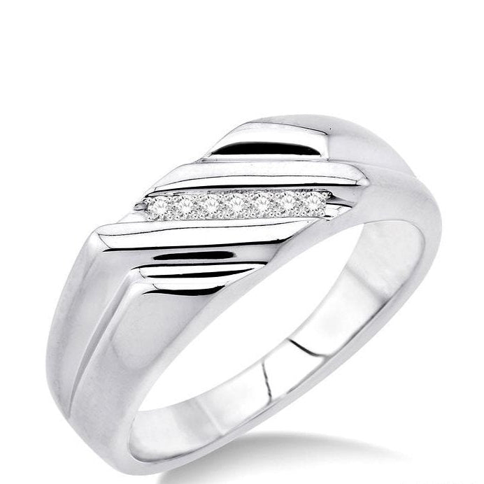 Parkplace Jewelers Silver Men'S Diamond Ring 87629PPSSSLRG