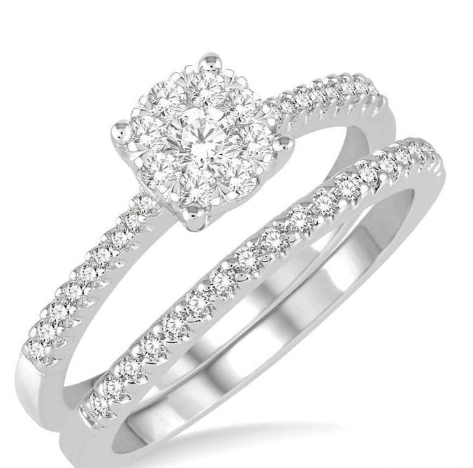 Parkplace Jewelers Round Shape Lovebright Diamond Wedding Set 150C3PPFVWG-WS