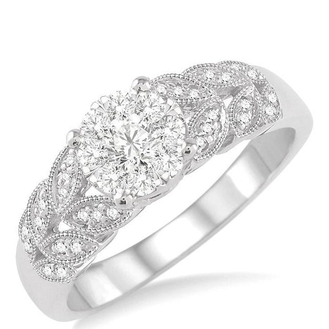 Parkplace Jewelers Round Shape Lovebright Diamond Ring 34145PPFNWG