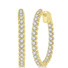 Parkplace Jewelers Inside-Out Diamond Hoop Earrings 622B0PPFGERYG-2.00