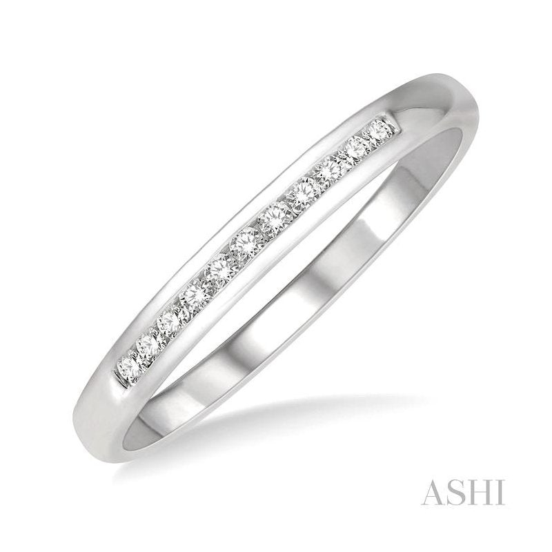 ASHI 11 Stone Channel Set Diamond Wedding Band 33318PPFGWG