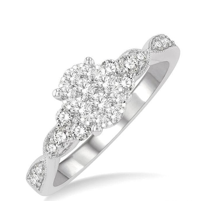 Parkplace Jewelers Oval Shape Lovebright Diamond Engagement Ring 125G3PPFGWG