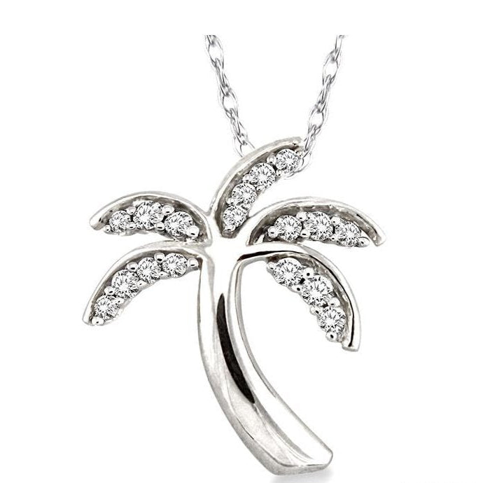 Parkplace Jewelers Palm Tree Diamond Fashion Pendant 63798PPTSPDWG
