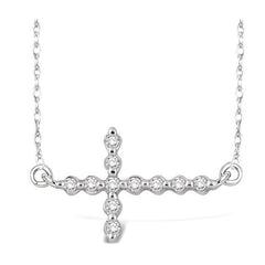 Parkplace Jewelers Sideway Cross Diamond Pendant 95898PPTSPDWG