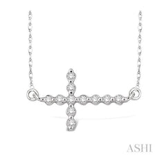 ASHI Sideway Cross Diamond Pendant 95898PPTSPDWG