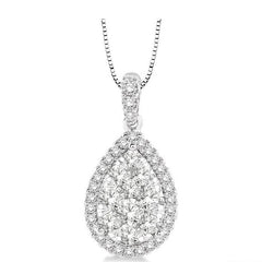 Parkplace Jewelers Pear Shape Halo Lovebright Essential Diamond Pendant 96093PPFVPDWG