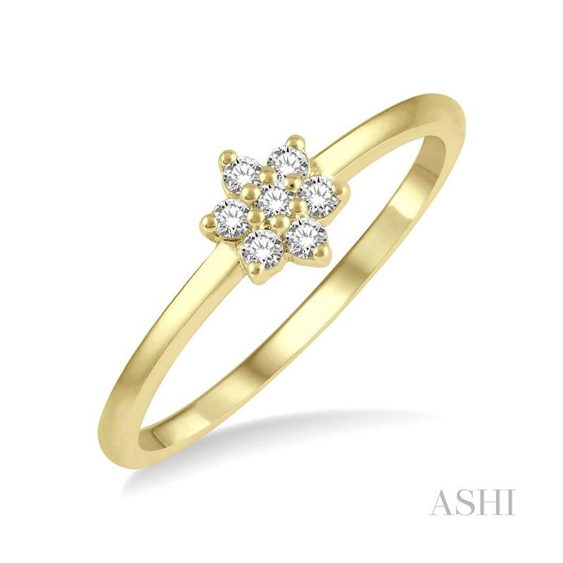 ASHI Stackable Flower Petite Diamond Fashion Ring 387C8PPTSYG