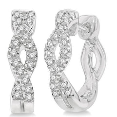 Parkplace Jewelers Swirl Petite Diamond Huggie Fashion Earrings 671V8PPTSERWG