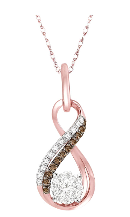 Parkplace Jewelers Round Shape Lovebright Champagne Diamond Infinity Pendant 903A7PPFHPDPG