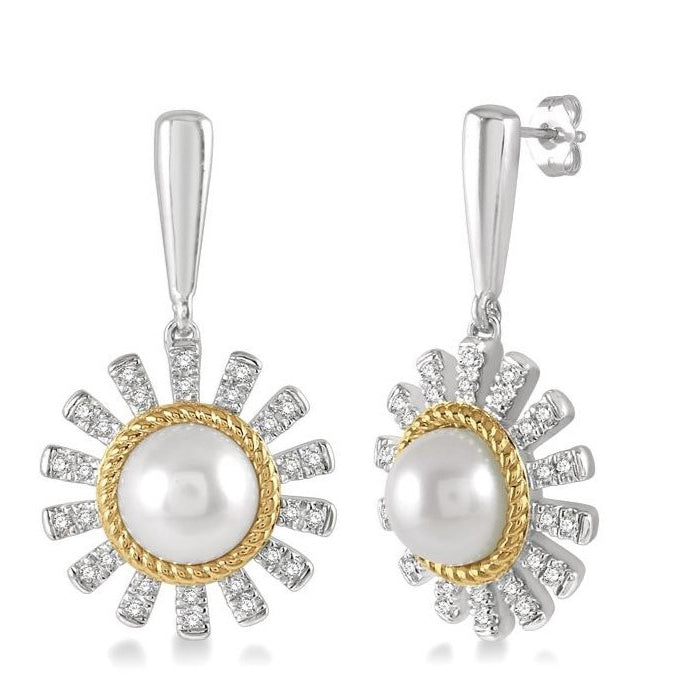 Parkplace Jewelers Pearl & Diamond Earrings 56937PPTSERWPWY