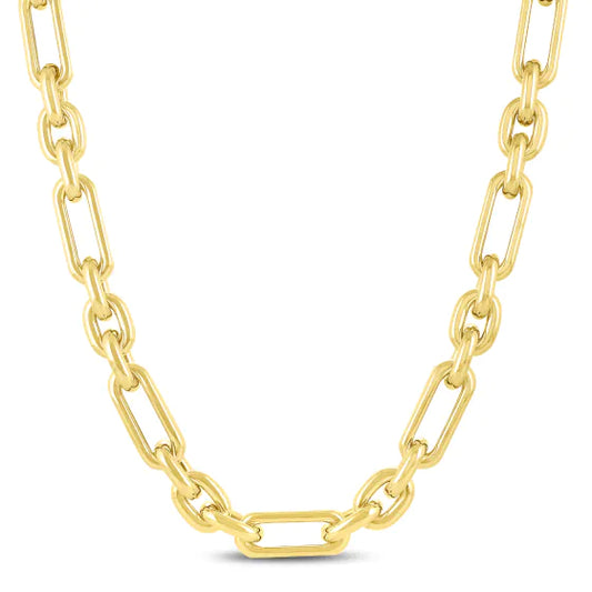 Yellow Gold Polished Fancy Chain Links Bracelet