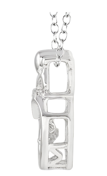 Parkplace Jewelers Silver Mom & Child Emotion Diamond Pendant 80129PPSXSLPD