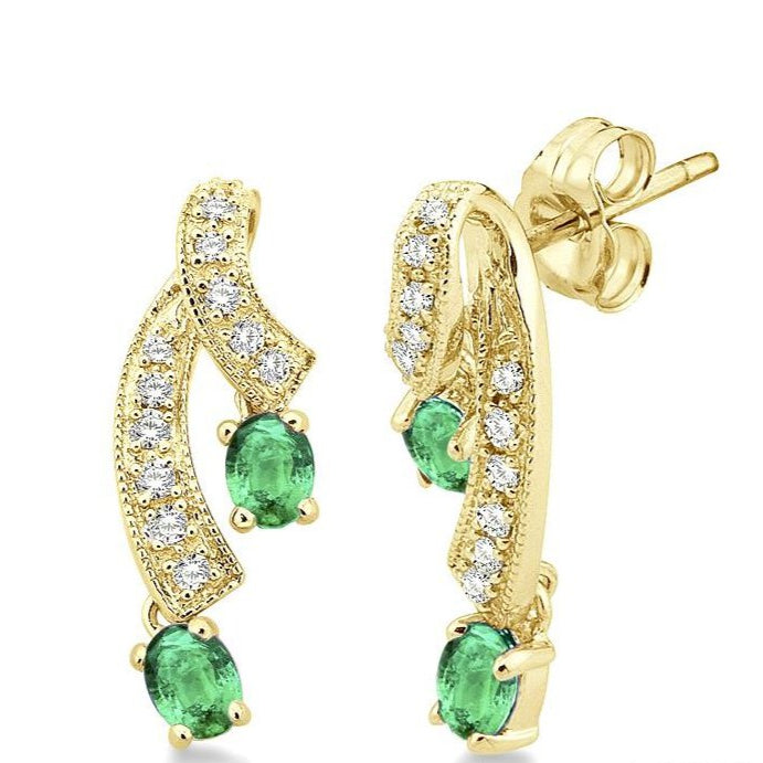 Parkplace Jewelers Oval Shape Gemstone & Diamond Fashion Earrings 58177PPFGEREMYG