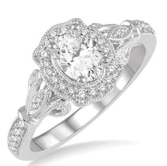 Parkplace Jewelers Oval Shape Halo Diamond Engagement Ring 253F3PPFVWG-LE