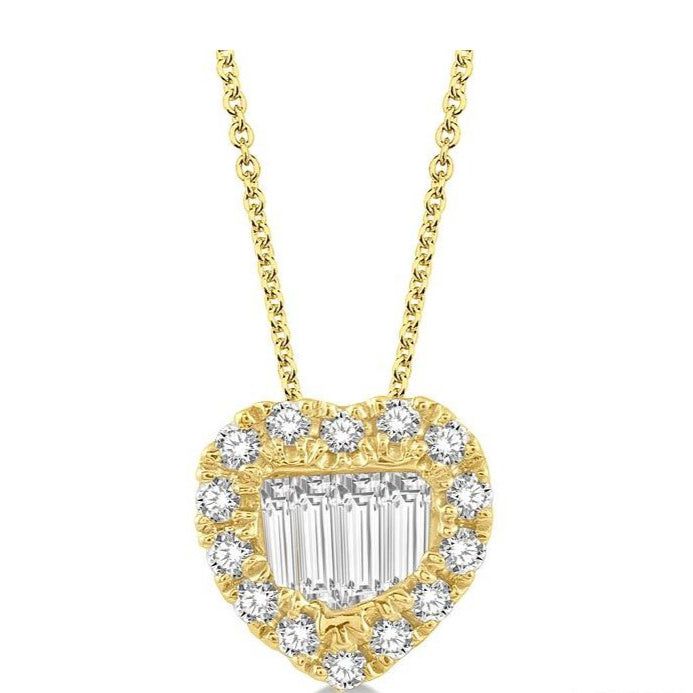 Parkplace Jewelers Heart Shape Halo Fusion Diamond Fashion Pendant 639B7PPFGPDYG