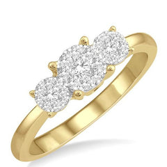 Parkplace Jewelers Round Shape Past Present & Future Lovebright Essential Diamond Engagement Ring 36925PPFGYW