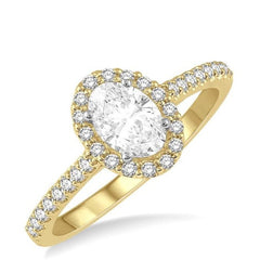 Parkplace Jewelers Oval Shape Semi-Mount Halo Diamond Engagement Ring 242G6PPFHYW-SM