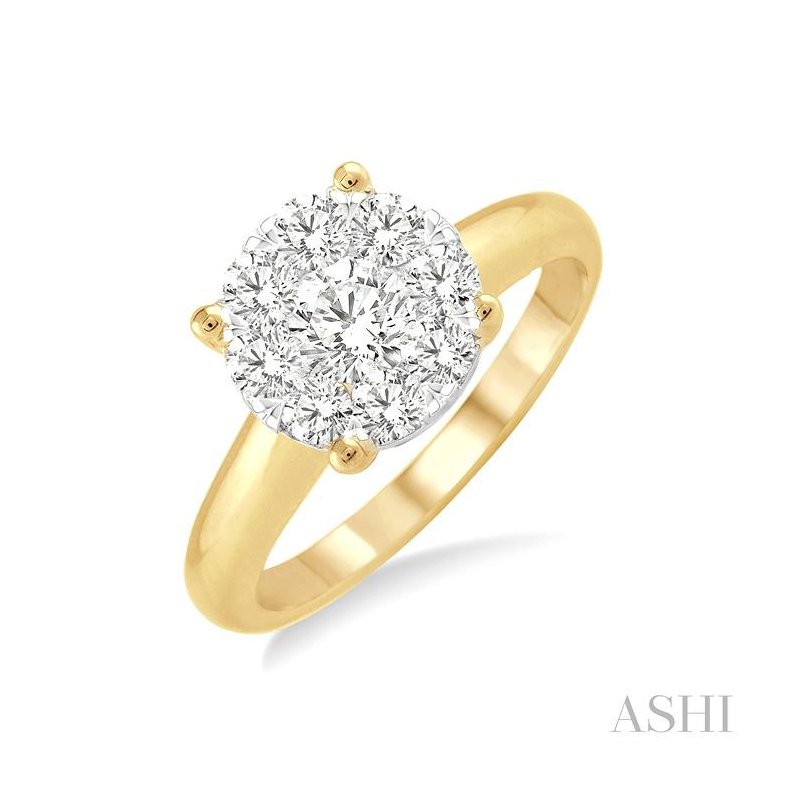 ASHI Round Shape Lovebright Essential Diamond Ring 36905PPFGYW