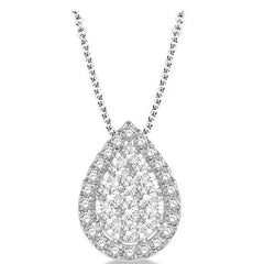 Parkplace Jewelers Pear Shape Halo Lovebright Essential Diamond Pendant 917B3PPFVPDWG
