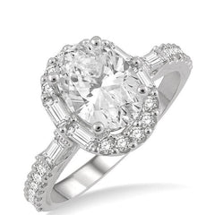 Parkplace Jewelers Oval Shape Semi-Mount Halo Diamond Engagement Ring 206K3PPFHWG-SM