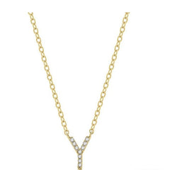 Parkplace Jewelers Block 'Y' Initial Diamond Pendant 912F9PPTSPDYG-Y