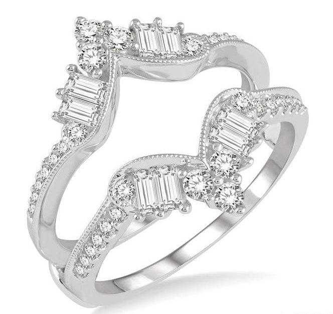 Parkplace Jewelers Chevron Baguette Diamond Insert Ring 29802PPFHWG