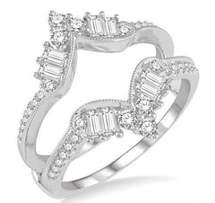 Parkplace Jewelers Chevron Baguette Diamond Insert Ring 29802PPFHWG