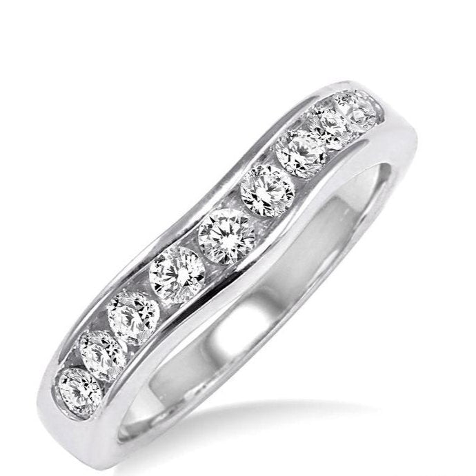 Parkplace Jewelers Channel Set Curved Diamond Wedding Band 31143PPFCW