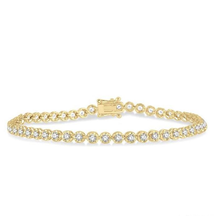 Parkplace Jewelers Illusion Diamond Tennis Bracelet 70252PPFGYG