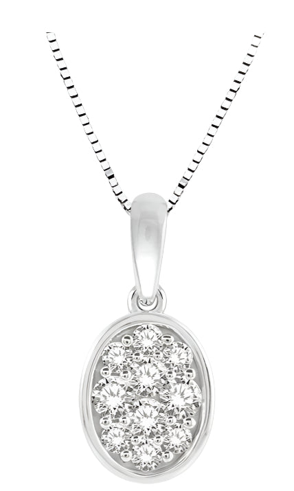 Parkplace Jewelers Oval Shape Bezel Set Diamond Pendant 901B5PPFGPDWG