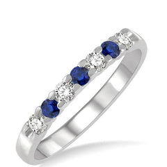 Parkplace Jewelers 7 Alternate Gemstone & Diamond Wedding Band 46487PPFGSPWG