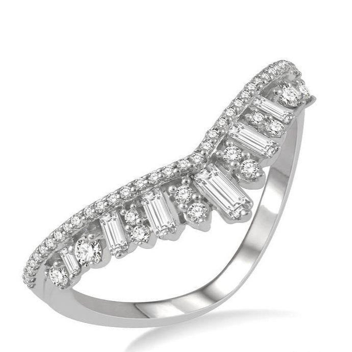Parkplace Jewelers Chevron Baguette Diamond Fashion Ring 331E3PPFHWG
