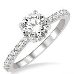 Parkplace Jewelers Round Shape Semi-Mount Diamond Engagement Ring 259J5PPFHWG-SM-1CT
