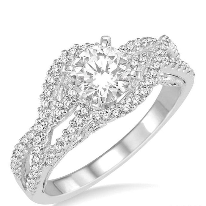 Parkplace Jewelers Round Shape Diamond Engagement Ring 253D2PPFHWG-LE