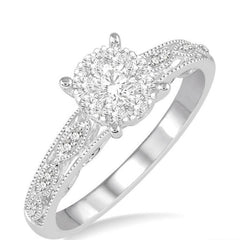Parkplace Jewelers Round Shape Lovebright Diamond Engagement Ring 158C5PPFVWG-LE