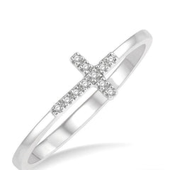 Parkplace Jewelers Sideway Cross Diamond Ring 328A9PPTSWG