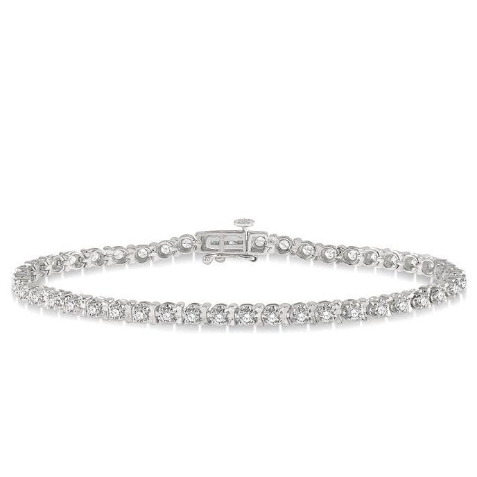 Parkplace Jewelers Tulip Diamond Tennis Bracelet 70242PPFGWG