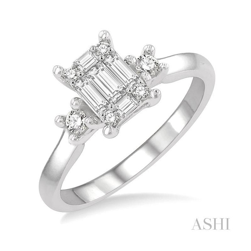 ASHI Fusion Diamond Engagement Ring 115D3PPFGWG