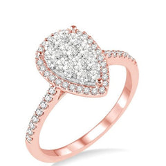Parkplace Jewelers Pear Shape Halo Lovebright Essential Diamond Engagement Ring 13253PPFVPW