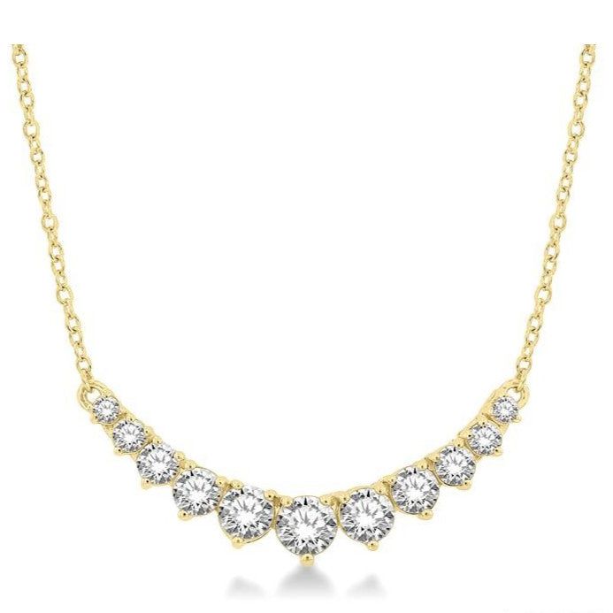 Parkplace Jewelers Graduated Diamond Smile Necklace 991HVPPFGNKYG
