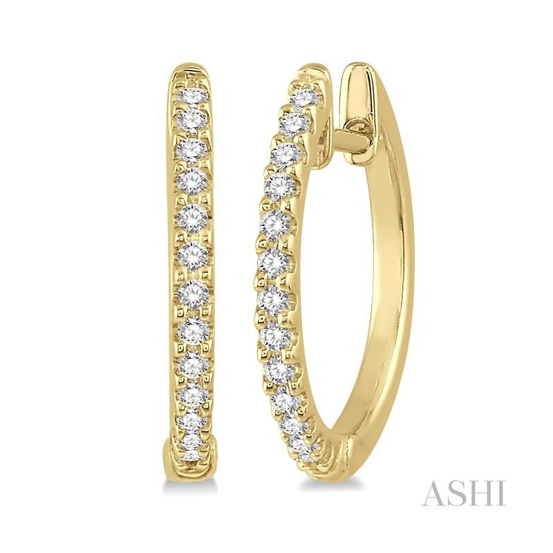 ASHI Diamond Hoop Earrings 635A7PPTSERYG