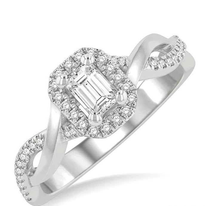 Parkplace Jewelers Emerald Shape Halo Diamond Engagement Ring 257M3PPFGWG-LE-OC