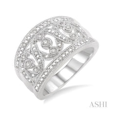 ASHI Silver Diamond Fashion Ring 87418PPSXSLRG