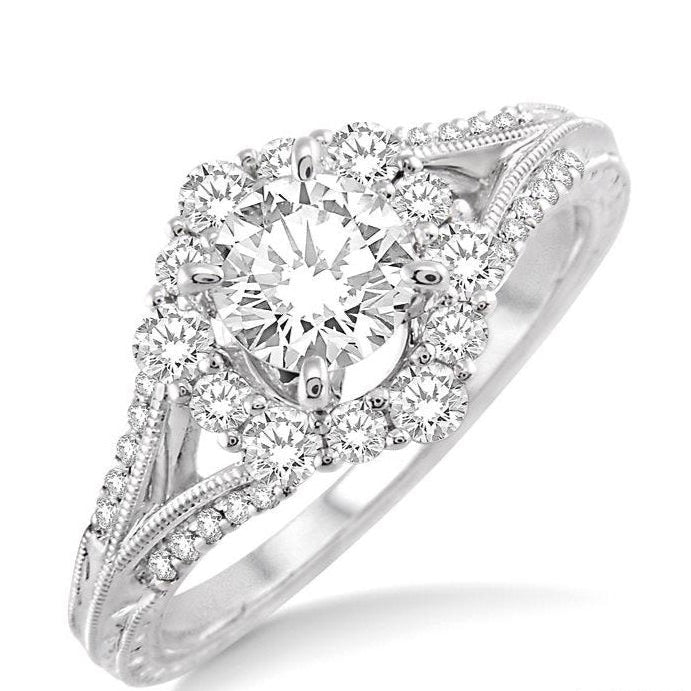 Parkplace Jewelers Round Shape Semi-Mount Halo Diamond Engagement Ring 22514PPFVWG-SM
